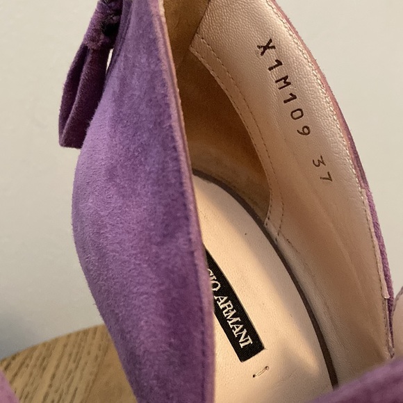 Giorgio Armani Purple x Tan High Heels Size 37 (US 6.5) - Picture 7 of 13